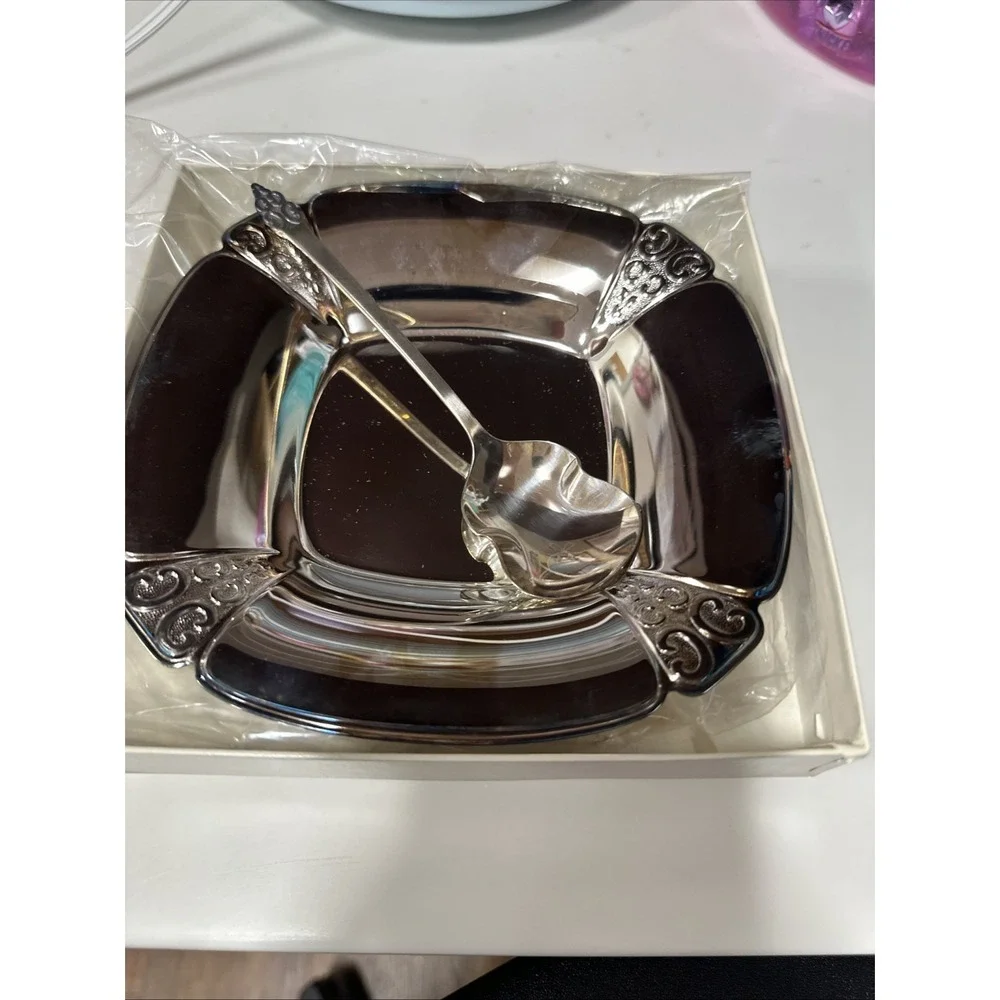Vintage Triumph‎ International Deep Silver Two Piece Party Set, 1950/1960, w/Box